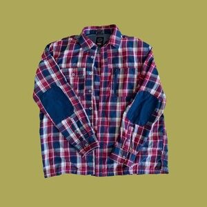 Men’s Large Plaid Wrangler  All Terrain Gear Button Up Flannel